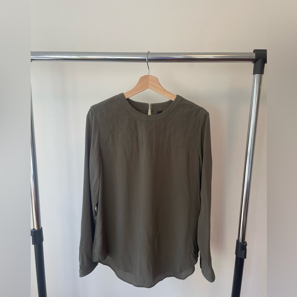 Madewell Long Sleeve Silk Blouse - Size Medium - 100% Silk